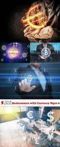 Photos - Businessman with Currency Signs 8