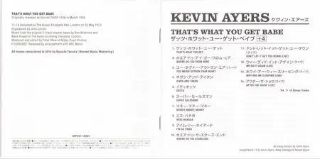 Kevin Ayers - That's What You Get Babe (1980) {2014 Remaster Japan Mini LP SHM-CD Edition WPCR-15531}