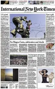 International New York Times - 15 June 2015