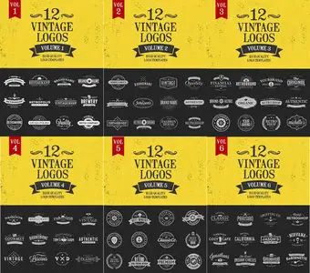 CreativeMarket - Vintage Logo Design Templates Vol. 1-7