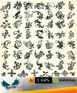 Floral vector art. Vintage tattoo design