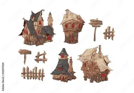 Spooky Haunted House Illustrations 530171159