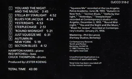 Hampton Hawes - Trio Vol. 2  1955