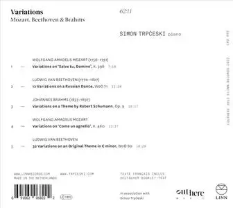 Simon Trpčeski - Mozart, Beethoven & Brahms: Variations (2022)