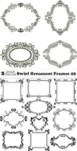 Vectors - Swirl Ornament Frames 29