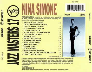 Nina Simone – Verve Jazz Masters 17 (Comp. 1993) (Repost)