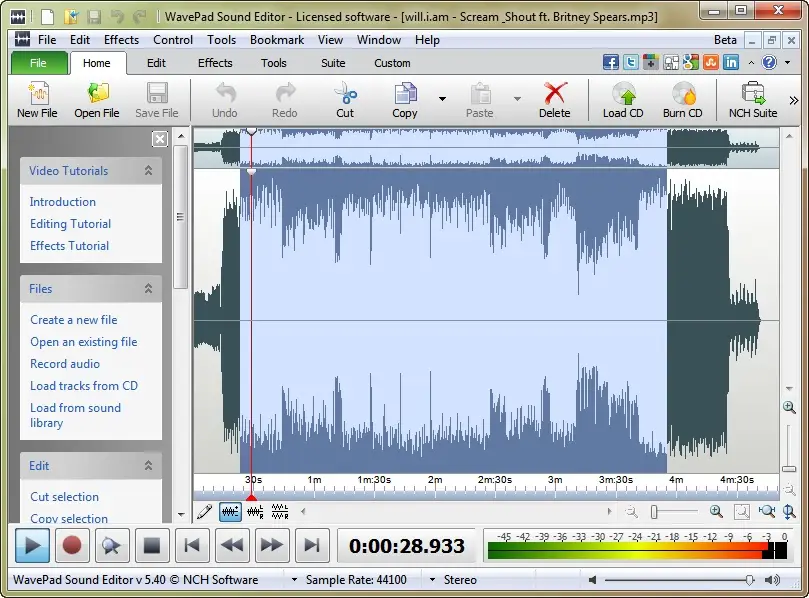 wavepad sound editor giga hertz