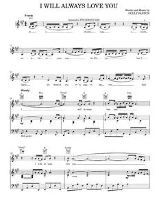 I Will Always Love You - David Foster, Dolly Parton, Whitney Houston (Piano-Vocal-Guitar)