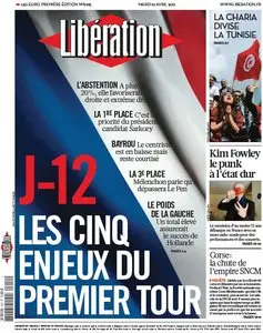 Libération du Mardi 10 Avril 2012