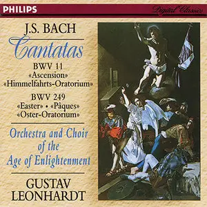 Johann Sebastian Bach - Gustav Leonhardt -  Cantatas: Oster-Oratorium BWV 249, Himmelfahrts-Oratorium BWV 11 (1994)