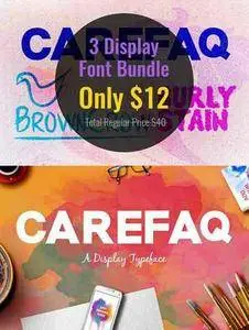 CreativeMarket - 3 Display Font Bundle