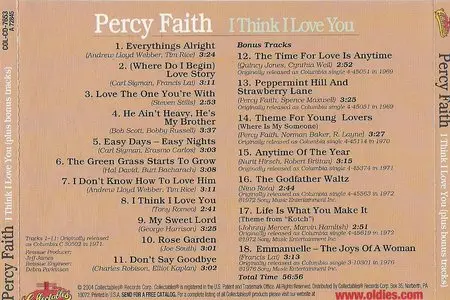 Percy Faith & His Orchestra  : I Think I Love You  -  Plus Bonus tracks (2004) Re-Up