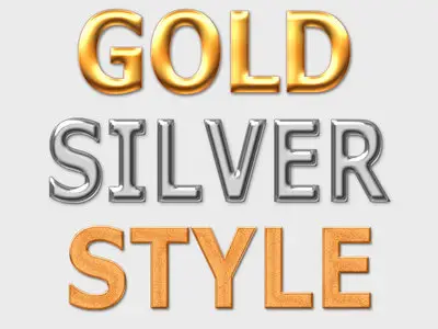 Gold, Silver, Mercury Styles for Photoshop