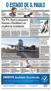 Jornal O Estado de São Paulo - 15 de outubro de 2012 - Segunda