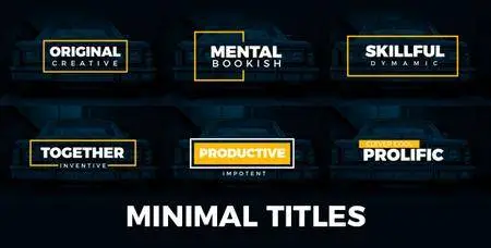 Minimal Titles - Project for After Effects (VideoHive)