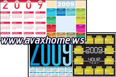 Vector Graphic - Calendars - 2009
