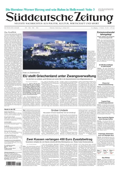 Sueddeutsche Zeitung vom 04.02.2010