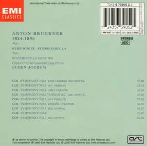 Eugen Jochum, Staatskapelle Dresden - Anton Bruckner: The Complete Symphonies [9CDs] (2000)