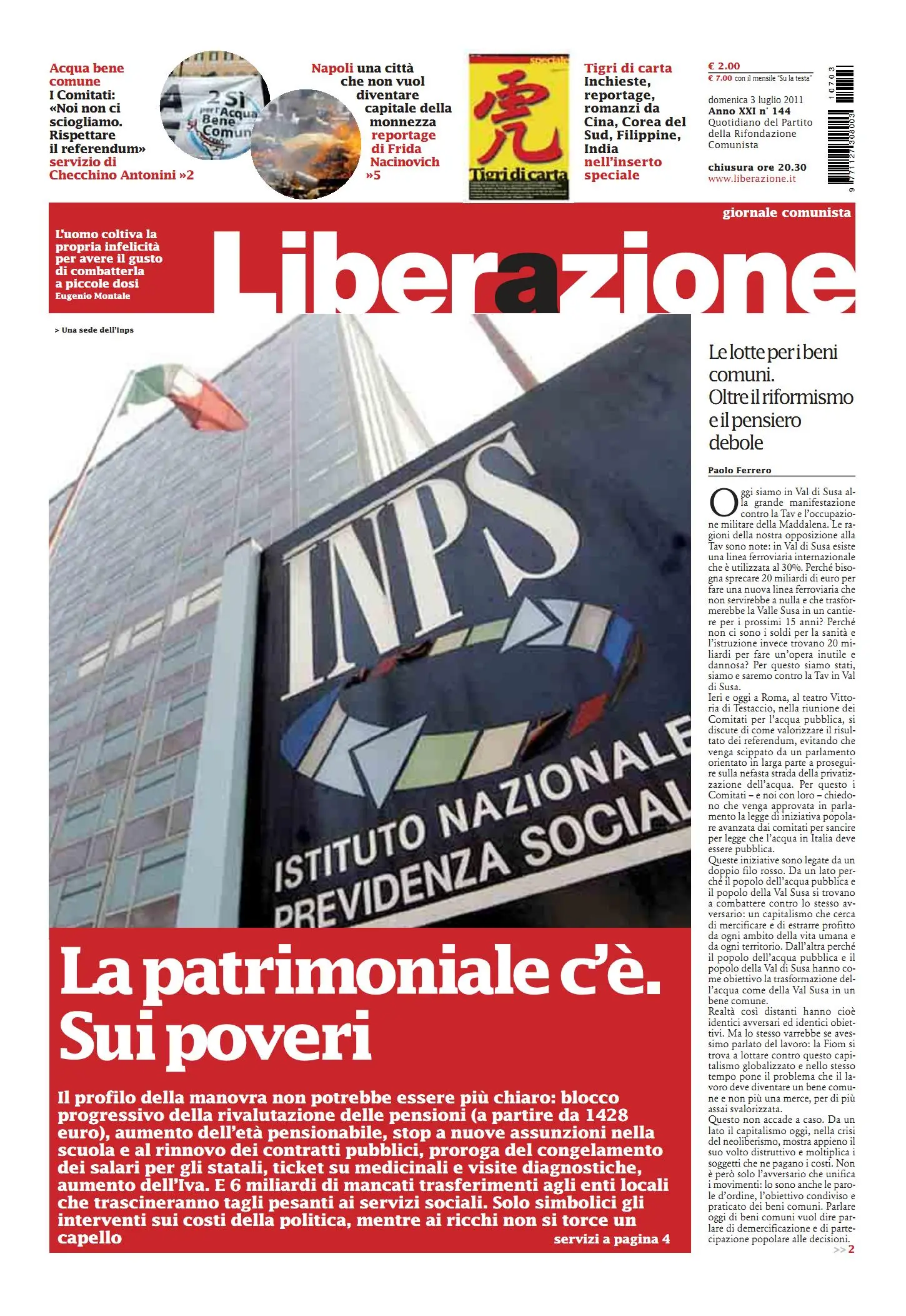 LIBERAZIONE 01 02 03 LUGLIO 2011