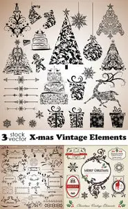 Vectors - X-mas Vintage Elements