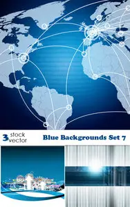 Vectors - Blue Backgrounds Set 7