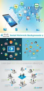 Vectors - Social Network Backgrounds 4