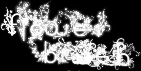 Flower Letter Brushes for Photoshop