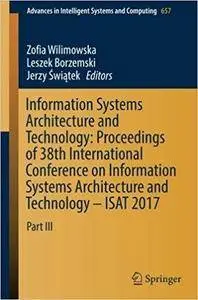 Information Systems Architecture and Technology: Proceedings of 38th International Conference, Part III