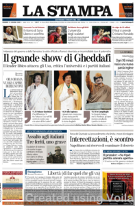 La Stampa 12 Giugno 2009 (Edizione di Cuneo ed Internazionale)