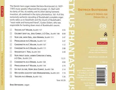 Dietrich Buxtehude - Complete Works for Organ, Volume 4 - Bine Bryndorf (2006) {Dacapo 6.220514}