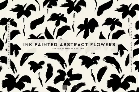 EE - Ink Painted Abstract Flowers GWA8RU7