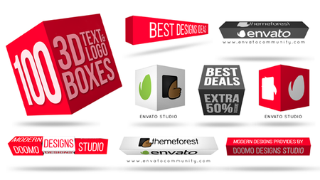 3D Text & Logo Boxes - Project for After Effects (VideoHive)