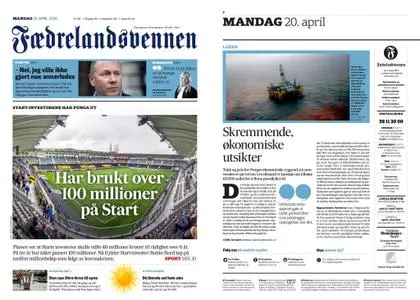 Fædrelandsvennen – 20. april 2020