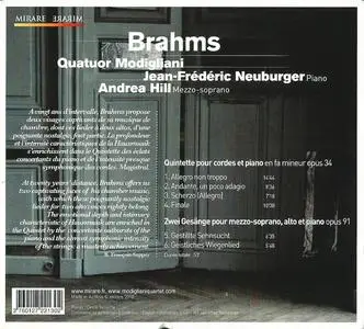 Quatuor Modigliani, Andrea Hill, Jean-Frédéric Neuburger - Brahms: Piano Quintet, Zwei Gesange, Op. 91 (2011)