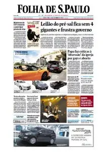 Jornal Folha de São Paulo - 20 de setembro de 2013 - Sexta