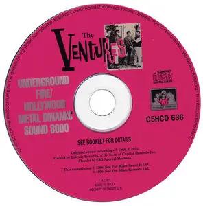 The Ventures - Underground Fire (1969) & Hollywood Dynamic Sounds 3000 (1981) [1996, 2 in 1, C5HCD 636]