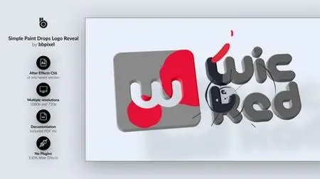 Videohive Simple Paint Drops Logo Reveal 23181200