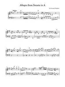 Allegro in E major - Giovanni Battista Pergolesi (Piano Solo)