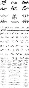 Vectors - Calligraphic Design Elements Mix 2