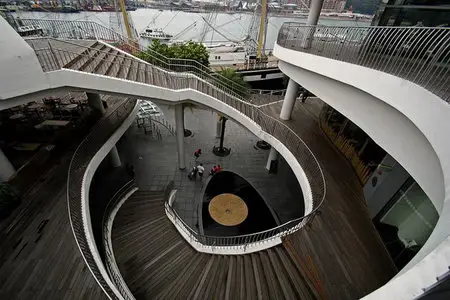 Spiral staircase in the house