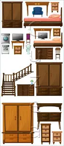 Vector Set Elements of Home Interior