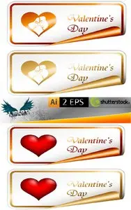Vector valentine stickers