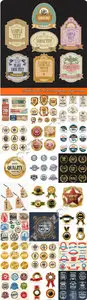 Stickers and Labels original style vector