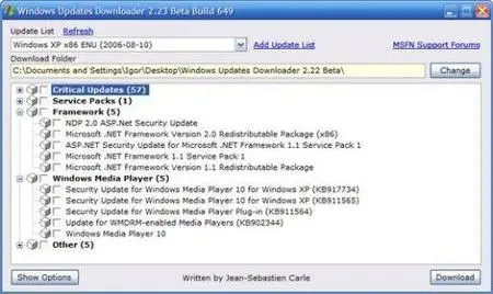 Windows Updates Downloader v2.23 Beta Build 649