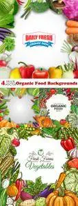 Vectors - Organic Food Backgrounds