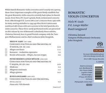 Christina Åstrand - Romantic Violin Concertos: Gade, Lange-Müller, Langgaard (2009)