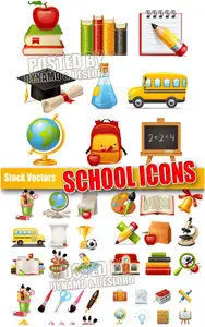 School icon - Stock Vectors