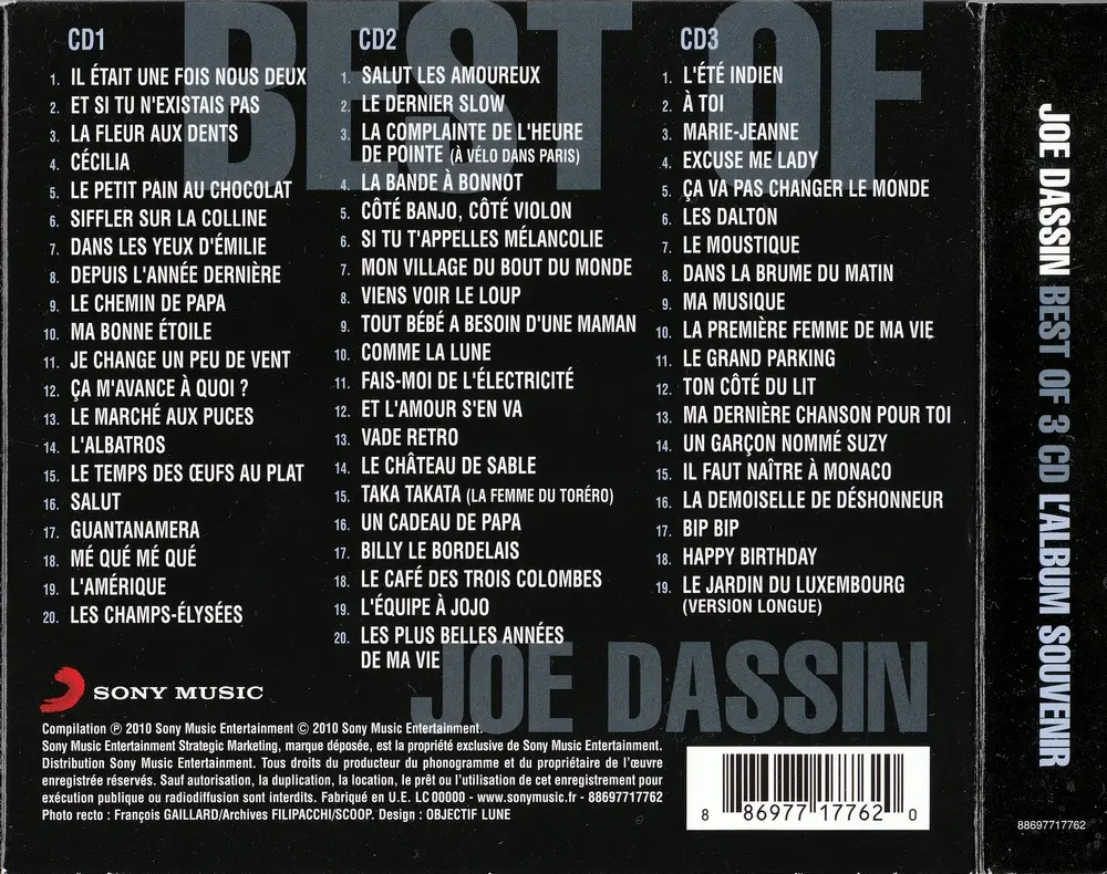 Best of 3. Il était une fois nous deux Джо Дассен. Joe Dassin - l'album Souvenir. Best of Joe Dassin 3 CD 2009. Best of l'album Souvenir.