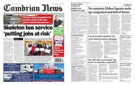 Cambrian News Arfon & Dwyfor – 26 January 2018