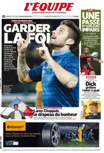 L'Equipe du Mardi 15 Octobre 2013